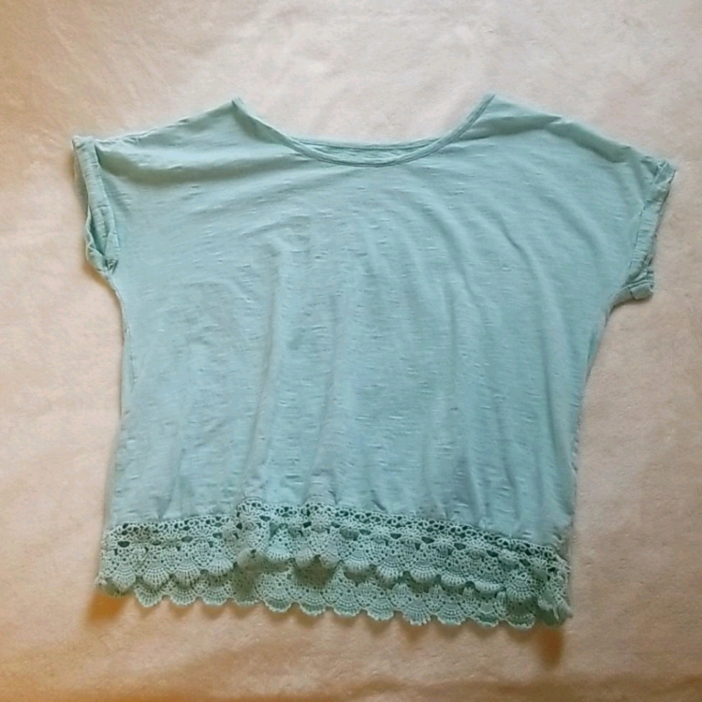 Seafoam-green Crop top